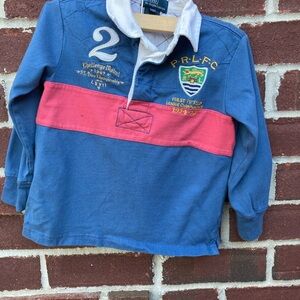 Polo by Ralph Lauren Blue and Pink Kids Button Down Shirt Baby Size 2T (kk)